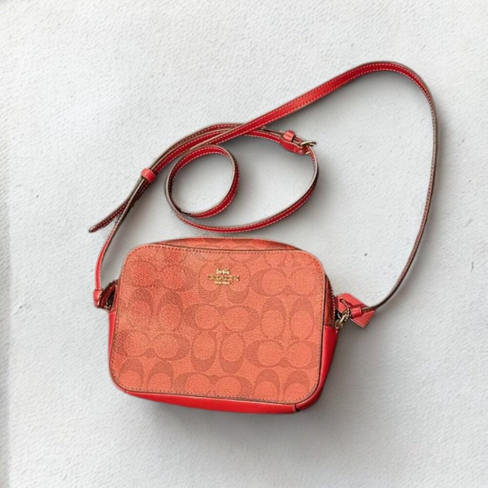 Coach Mini Jamie Signature Red Camera Bag